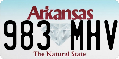 AR license plate 983MHV