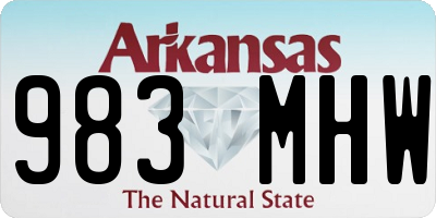 AR license plate 983MHW