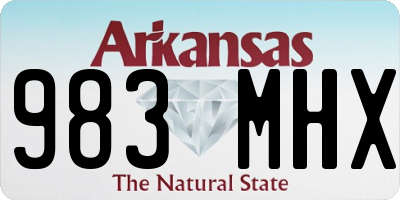 AR license plate 983MHX