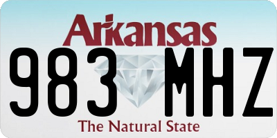 AR license plate 983MHZ