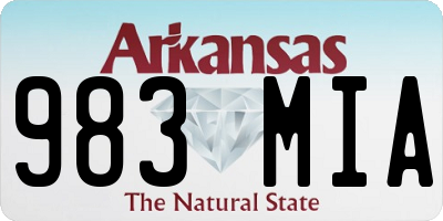 AR license plate 983MIA