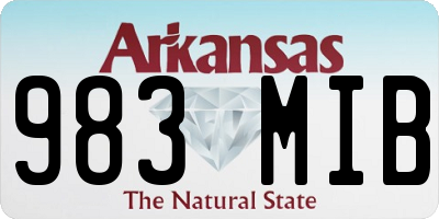AR license plate 983MIB