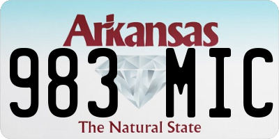 AR license plate 983MIC