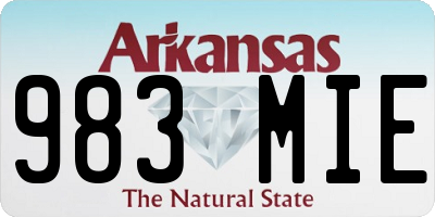 AR license plate 983MIE