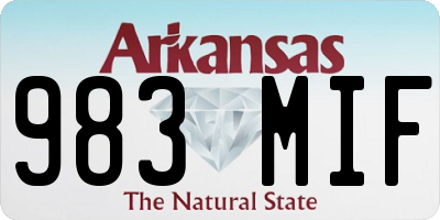 AR license plate 983MIF
