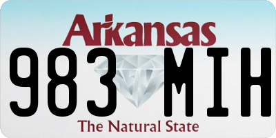 AR license plate 983MIH