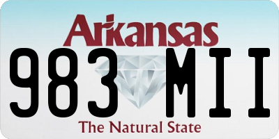 AR license plate 983MII