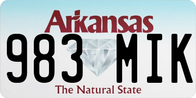 AR license plate 983MIK