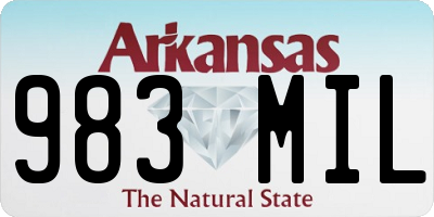 AR license plate 983MIL