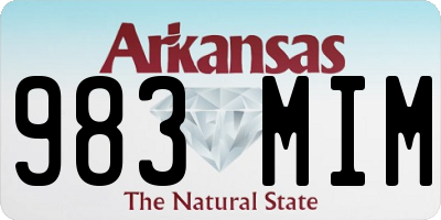 AR license plate 983MIM