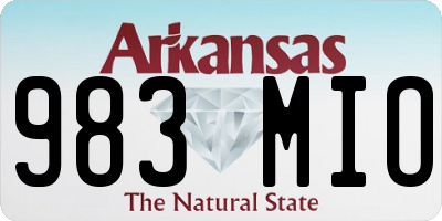 AR license plate 983MIO
