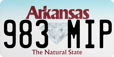 AR license plate 983MIP
