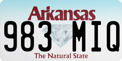 AR license plate 983MIQ