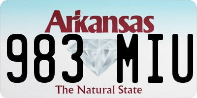 AR license plate 983MIU