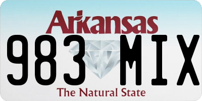 AR license plate 983MIX