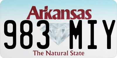 AR license plate 983MIY