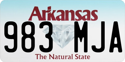 AR license plate 983MJA