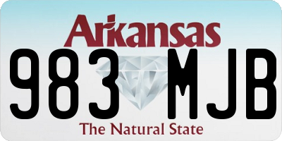 AR license plate 983MJB