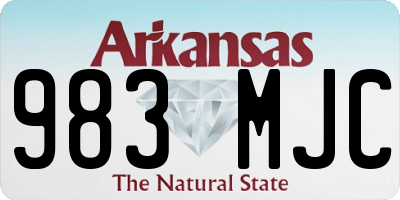 AR license plate 983MJC