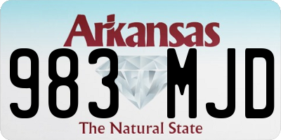 AR license plate 983MJD