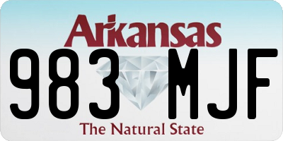 AR license plate 983MJF