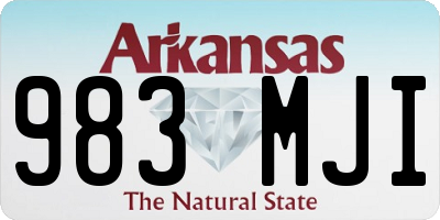 AR license plate 983MJI