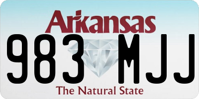 AR license plate 983MJJ