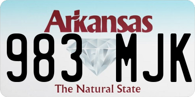 AR license plate 983MJK