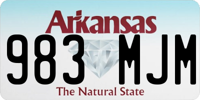 AR license plate 983MJM