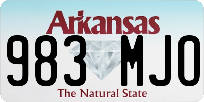AR license plate 983MJO
