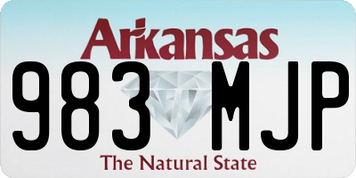AR license plate 983MJP