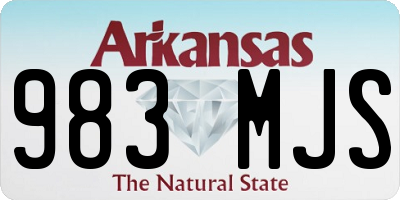 AR license plate 983MJS