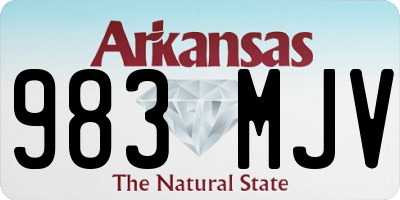 AR license plate 983MJV