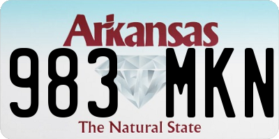 AR license plate 983MKN