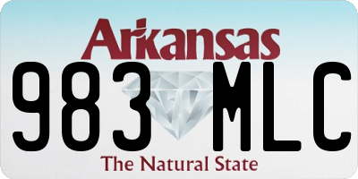 AR license plate 983MLC