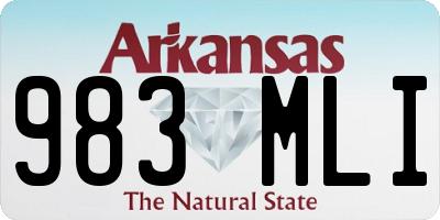 AR license plate 983MLI
