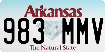 AR license plate 983MMV