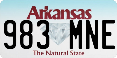 AR license plate 983MNE