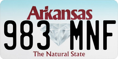 AR license plate 983MNF