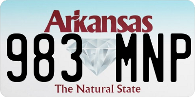 AR license plate 983MNP