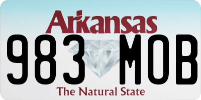 AR license plate 983MOB