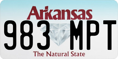 AR license plate 983MPT