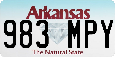 AR license plate 983MPY