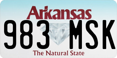 AR license plate 983MSK