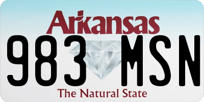 AR license plate 983MSN
