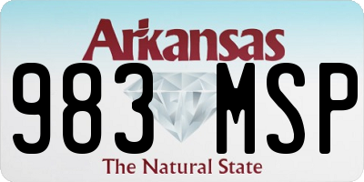 AR license plate 983MSP