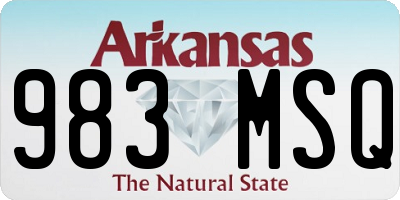 AR license plate 983MSQ