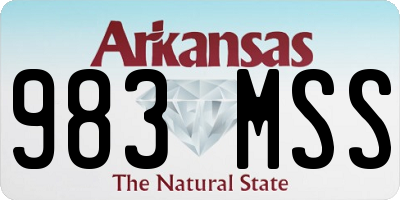 AR license plate 983MSS