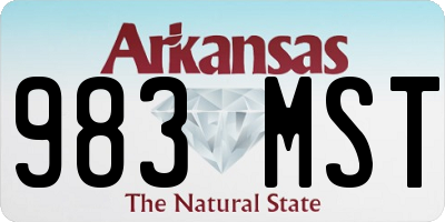 AR license plate 983MST