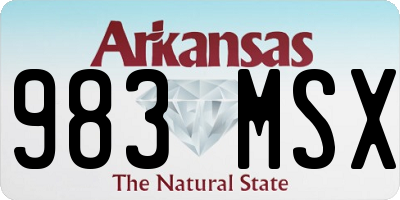 AR license plate 983MSX